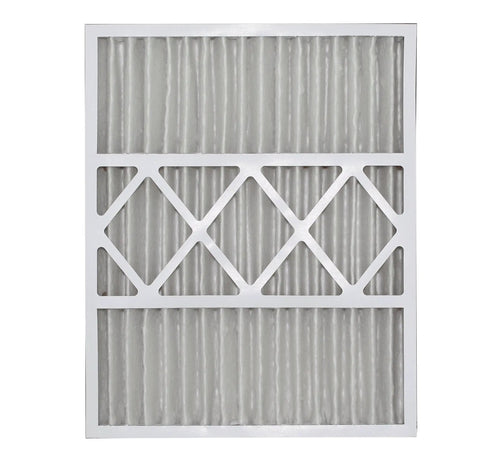 Front view of 20x25x5 MERV 13 air filter for allergies dust pet dander and smoke, universal fit for most HVAC furnaces with 4 inch slot.