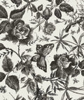 Floral Vintage Peel And Stick Wallpaper With Rose Design Removable Vinyl For Walls, featuring roses and butterflies.