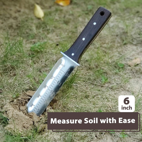 Hori Hori Garden Knife With Leather Sheath And Handguard Pro Grade 440 Stainless Steel Blade Sharpening Stone Included for soil digging
