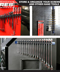 16.5 Inch Magnetic Aluminum Hand Tool Holder Rail Holds Up To 16 Screwdrivers Or Small Tools Mount Vertically Or Horizontally