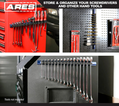 16.5 Inch Magnetic Aluminum Hand Tool Holder Rail Holds Up To 16 Screwdrivers Or Small Tools Mount Vertically Or Horizontally