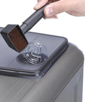 Super Automatic Espresso Machine With One Touch Brewing Delivers Solid Daily Grinds And Straight Fire Shots That Hit Different Every Time In A Sleek Silver Body Made For Zero Hassle Home Brewing, showing ground coffee being added.