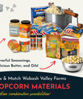 Hella Fluffy Stovetop Popcorn Maker Six Quart Aluminum Pot With Stirring Metal Gears For Next Level Movie Nights And Dope Buttered Kernels Quick Clean Kitchen Gear with popcorn supplies and seasonings.