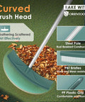 Telescopic Four Section Handle Turf Rake With Curved Head For Artificial Turf Patios And Carpets Gathers Pet Hair And Leaves