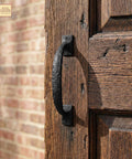 Twisted Grip Mystic Colonial Rustic 6.5 Inch Barn Door Handle Pull For Sliding Barn Doors Built Tough With Black Wrought Iron For Wooden Gates Garages Sheds And Farmhouse Furniture