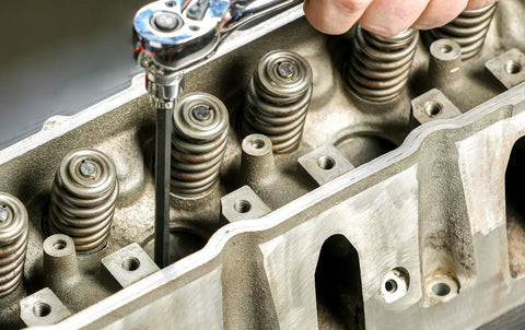 Using Extra Long Metric Hex Bit Socket Set With S2 Bits For Max Torque And A Handy Storage Rail on engine valves