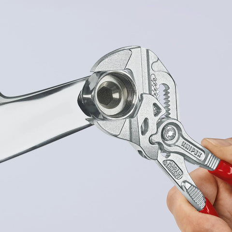 Two-Piece Pliers Wrench Set With Parallel Jaws For Infinitely Variable Gripping, Handy For Holding, Pressing And Bending, Smooth Jaws For Gentle Plated Fittings Installations, Includes 86 03 125 And 86 03 180 gripping metal fitting