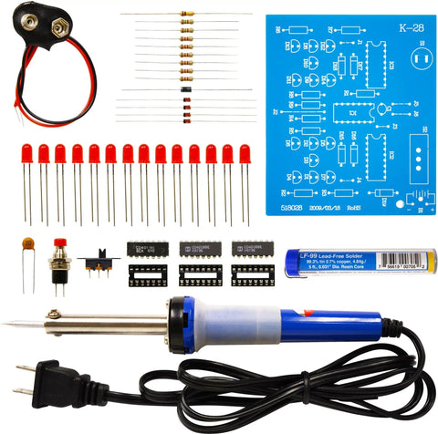 Score Big With This Fresh Electronic Dice Soldering Kit That Features A Reliable 25 Watt Iron And Top Shelf Solder Wire For Smooth Diy PCB Assembly And Zero Hassle Building Vibes To Honestly Level Up Your Maker Game Right Now, including soldering iron, components, and PCB.