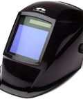 Wham 3030GB Solar Powered Welding Helmet with pivot headgear, showing auto darkening shield and high impact nylon shell, side view