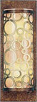 Dope Palatial Bronze Wall Sconce With Gold Dusted Art Glass Shades For Transitional Lighting In Hallways And Living Rooms, Sturdy Steel Construction With Gilded Accents.