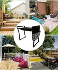 Foldable Garden Kneeler Seat 2 In 1 With EVA Foam Kneeling Pad And Tool Bag shown in multiple garden settings