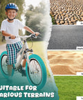 Child on bike with 20 Inch Kids Bike Tire 20X2 Point 4 Anti Slip Kid Friendly Foldable Replacement Tire For BMX Small Wheel