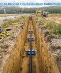 Beefed-Up Industrial Grade Heavy Duty Cable Puller Sheave With 180 Degree Adjustable Angle in trench for cable laying