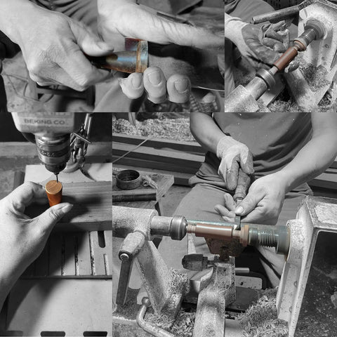 Crafting Espresso WDT Tool V2.0 with Built-In Magnet and Stand, Walnut Wood, for Precise Tamping and Extraction, 8 Needles