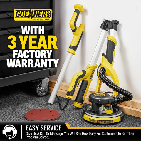 Pro Level Drywall Sander With Full Vacuum Hookup For Popcorn Ceilings Smoothly Eats Up Fine Dust Featuring beast mode variable speed and vacuum hose.