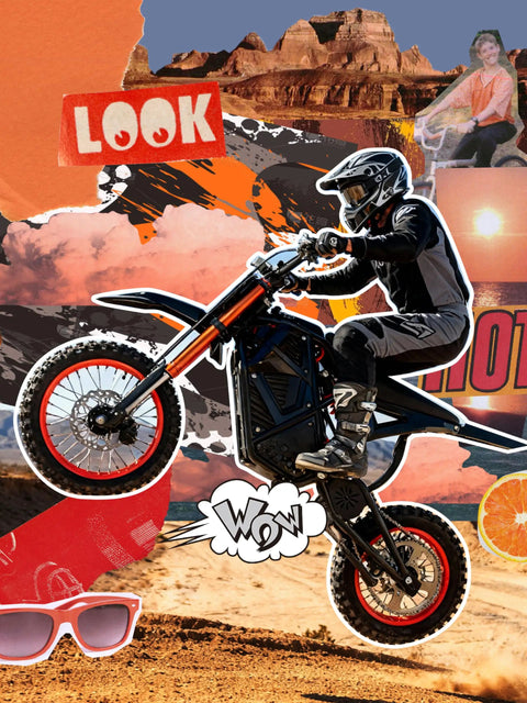 Electric Dirt Bike For Teens And Adults With 3500W Peak Power 38 To 46 Mph Top Speed 53 Mile Range 48 Volt 23Ah Battery Mid Drive Motor Hydraulic Dual Shock Absorbers Orange And Black With Lock For Off Road Thrill Seekers on a rider in action