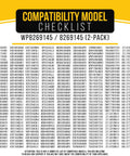 Compatibility model checklist for Two Pack Dishwasher Mounting Bracket For Whirlpool Maytag And Kenmore Easy Install Direct Replacement