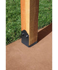 Outdoor Accents Mission Collection ZMAX Black Powder Coated Post Base for 10 by 10 posts installed on concrete