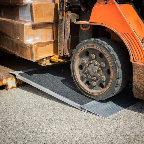 Lightweight 36 By 36 Inch Shipping Container Ramp For 6 Inch Lip Handles 8000 Pounds Per Axle Heavy Duty Aluminum Pallet Jack Platform No Sweat Rolling Action Built Like A Tank