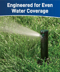 Saturn III Gear-Drive Rotor Water Sprinkler 2-Pack for precise yard watering spraying water on grass, adjustable 40-360 degree arc.