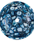 Handcrafted Blue Agate Countertop Sink 24 Inch Square Bathroom Vanity Bowl Smooth Nonporous Premium Kitchen Wash Basin top view showcasing dark blue patterns.