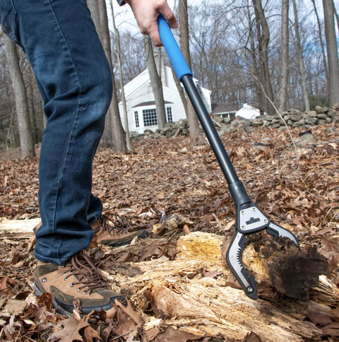 Forty Two Point Five Inch Heavy Duty Reacher Grabber Tool With Rotating Head For Outdoor Trash Pickup And Yard Cleanup Rugged Claw For Twigs Lawn And Garden Use Easy Reach For Elderly And Mobility Helpers No Bending Needed