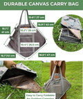 Three In One Flatpack Portable Fire Pit And Grill 16 Inch Heavy Duty Stainless Steel Camping Stove in canvas carry bag