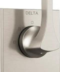 Zura 3-Setting Diverter Trim in Stainless Steel, Dope Bath Upgrade That Looks Slick With Zura Collection, Pressure Balance Keeps Water Temp Safe, Trim Kit Only, Requires MultiChoice Valve, square design