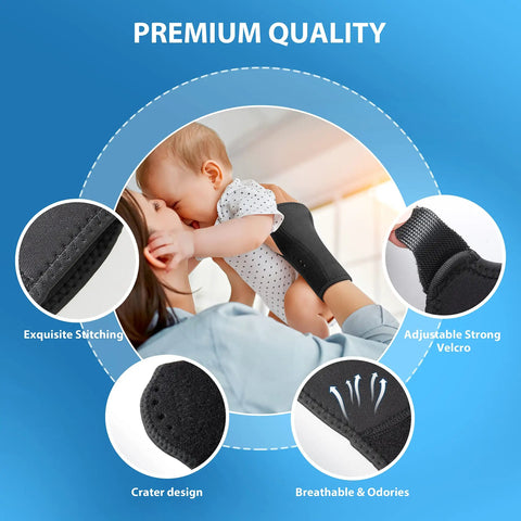 Copper Infused Adjustable Wrist Support Splint for Carpal Tunnel Relief with features like exquisite stitching, velcro, breathable fabric