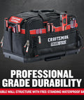 TradeStack Tool Bag With Wide Opening Dual Sided Access, Ultra Durable 1680 Denier Polyester, Waterproof Base