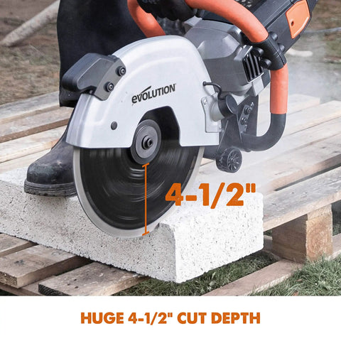 Electric 12 Inch Concrete Saw With 4.5 Inch Cutting Depth And 15 Amp Motor No Gas Demolition Tool That Rips Through Masonry