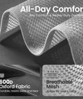 Foldable Camping Director Chair With Adjustable Height mesh and fabric detail, highlighting breathability and durability