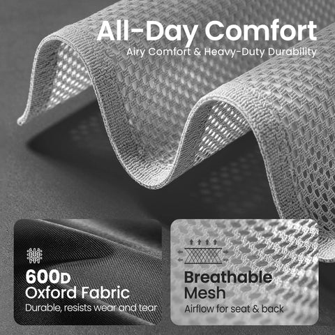 Foldable Camping Director Chair With Adjustable Height mesh and fabric detail, highlighting breathability and durability
