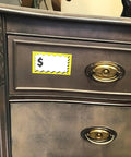 Large Item Pricing Labels 75 Count With Writable Space 4 By 2.25 Inches Yellow And White Peel And Stick on furniture
