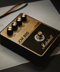 JCM800 Inspired Overdrive Distortion Guitar Pedal With Gain Sensitivity And Tone Controls Black And Gold Finish on paper