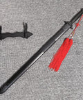 Tai Chi Sword Training Katana Style Practice Sword, 99cm High Elastic Polypropylene Blade with Scabbard and Red Tassel shown
