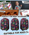 Spiderman Avengers kids carry-on luggage with superhero graphics, perfect for school, sports, sleepovers, and travel, suitable for ages 3-6.
