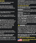 Label of Go-To Water Based Wood Stain In Rich Black Finish, 1 Quart, Indoor Use Only, with application instructions.