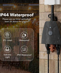 Outdoor Smart WiFi Plug Set With Two Grounded Outlets, Heavy Duty Timer, mounted outdoors, IP44 waterproof, ETL listed.