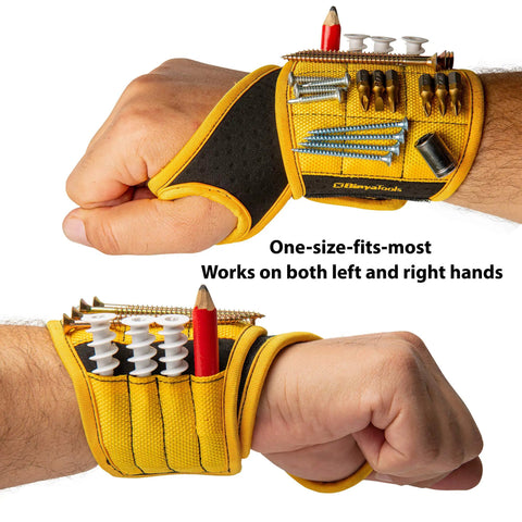 Magnetic Wristband For Tools With 9 Neodymium Magnets Holds Screws Nails Drill Bits And Small Tools Adjustable Wrist Strap Handy DIY Gadget