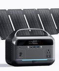 One Stop 350W Portable Power Station With 40W Foldable Solar Panel And 288Wh LiFePO4 Battery Solar Generator displayed