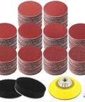2 Inch Sanding Disc Pad Kit for Drill Sander with Hook and Loop Backer Plate, 300 Pcs of Discs in Grits 60 to 3000 and Soft Foam Buffers
