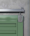12 Ft Tough As Nails Outdoor Sliding Barn Door Hardware Kit Box Rail System With 450 Lb Capacity Black Powder Coat Galvanized Steel