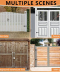 Various gates showcasing 2 Pack Heavy Duty Gate Hinges Weld On Or Bolt On 900 Lbs Capacity 180 Degree Open for outdoor use