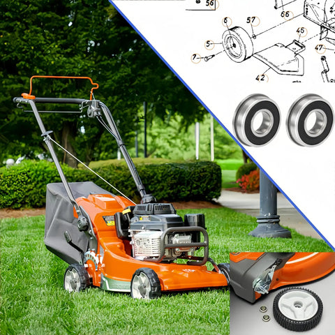 Ten Pack Flanged Bearings One Half Inch Bore And One And One Eighth Inch Outer Diameter For Wheel Hubs Beefed Up Heavy Duty Replacement For Wheelbarrows Garden Carts And Hand Trucks With Secure Flange And Smooth Rolling for mower wheel hub