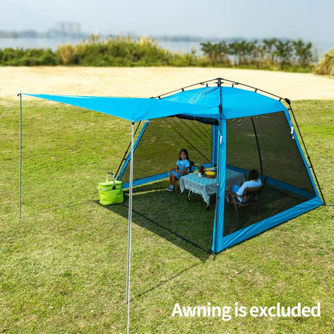 Instant Pop Up Screen House Gazebo 8.2 By 8.2 By 75 Inches Portable Canopy With Mosquito Netting And UPF Sun Protection