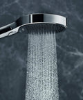 Rainfinity 5-Inch Handheld Shower Head With Three Spray Modes PowderRain Intense PowderRain MonoRain Chrome Finish Delivers
