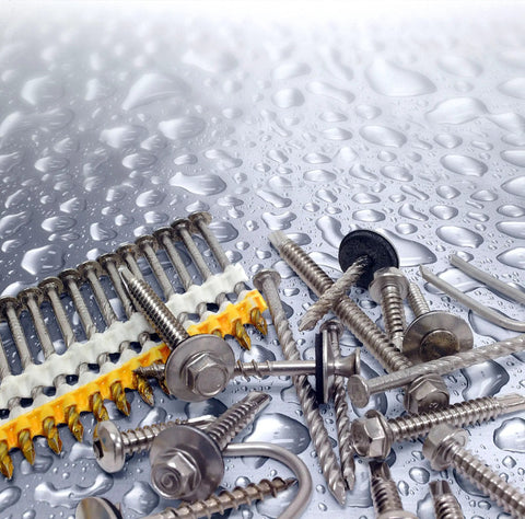 No Nonsense Heavy Duty Workhorse Self Drilling Hex Washer Head Screws With Sharp Number Three Drill Points Tapping Threads And Indented Heads Box Of One Hundred Bullet Proof Stainless Steel Fasteners