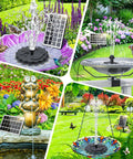 3.5W Solar Fountain Pump Kit With All Glass Panel Stake And 4 Anti Drift Rods 9 8Ft Cable 8 Nozzles For Bird Bath Garden Backyard