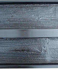 Two Piece Concrete Mold Set With Realistic Old Wood Look For Garden Stepping Stones Patio Pavers And Walkways Wood Grain Cement Molds To Create Weathered Plank Style Outdoor Tiles For Paths And Patios, black molds with wood grain texture.